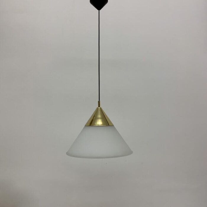 hanging lamp from glashuette limburg 1970s 2