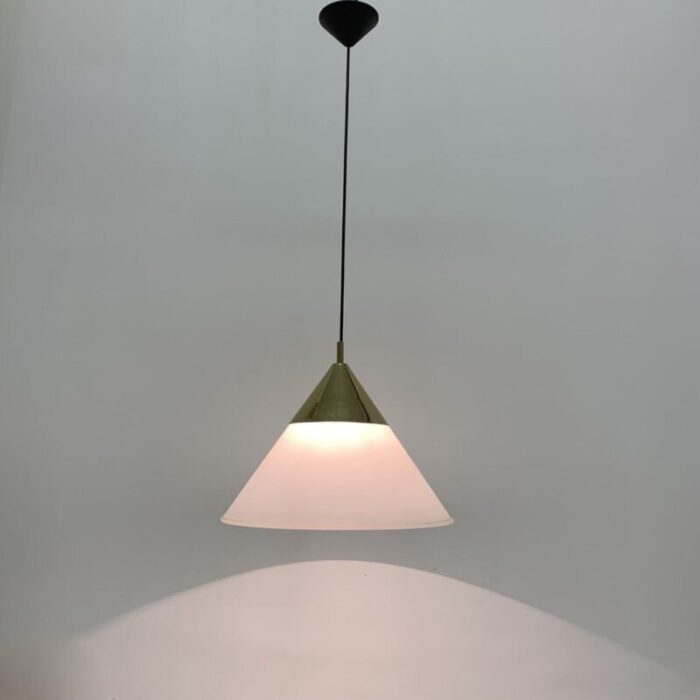 hanging lamp from glashuette limburg 1970s 3