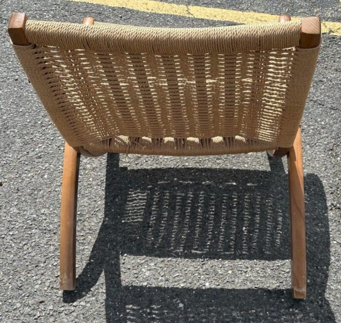 hans wegner style danish folding rope chair 1614