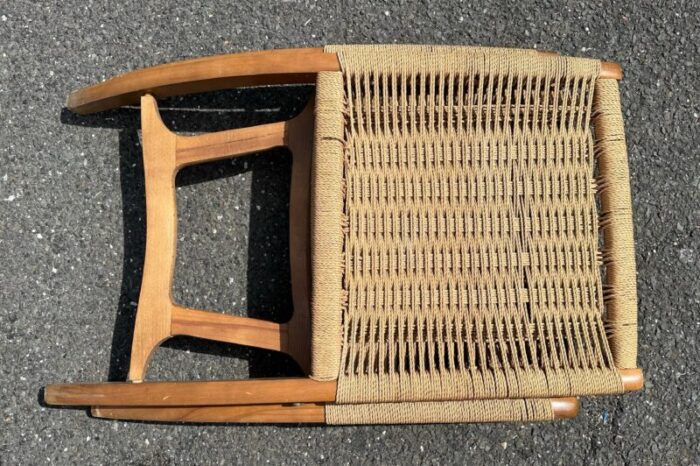 hans wegner style danish folding rope chair 7069