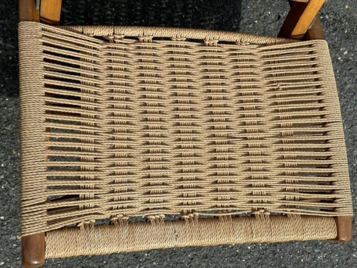 hans wegner style danish folding rope chair 7468