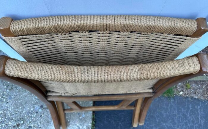 hans wegner style danish folding rope chair 9566