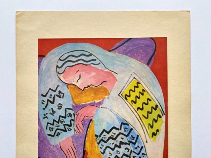 henri matisse vintage 1946 first edition fine art lithograph print le reve 1940 0360