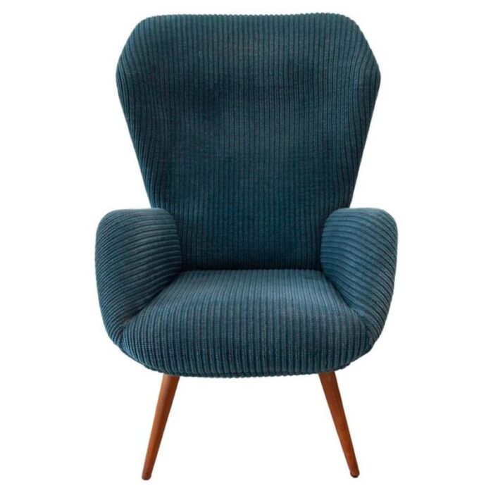 high wingback armchair attributed to ernst jahn germany 1950s 6338