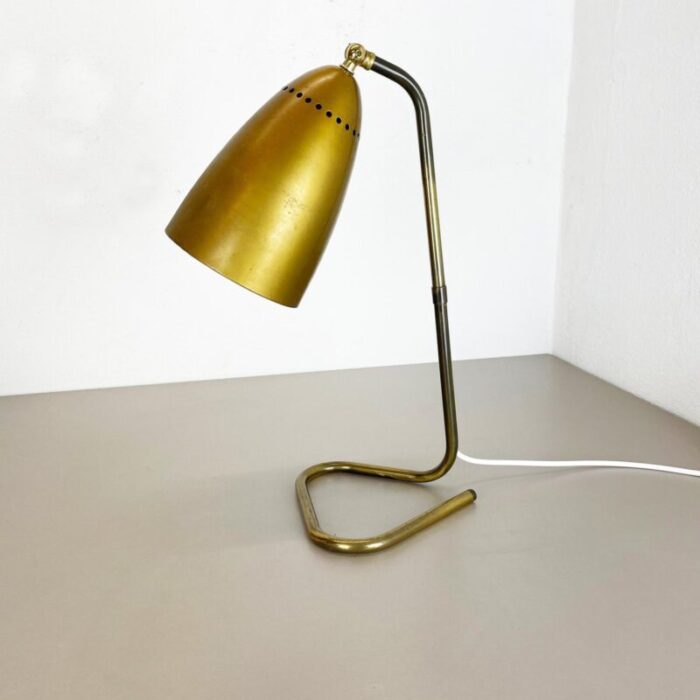 hollywood regency austrian brass table light in the style of kalmar 1950s 2