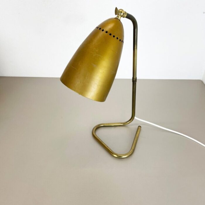 hollywood regency austrian brass table light in the style of kalmar 1950s 3