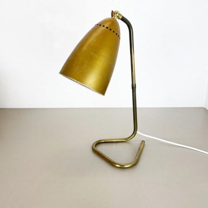 hollywood regency austrian brass table light in the style of kalmar 1950s 4