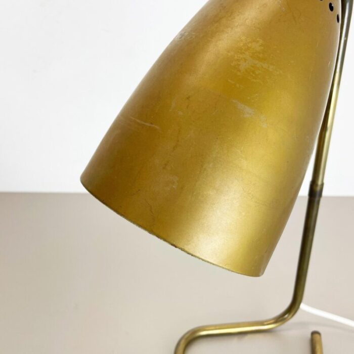 hollywood regency austrian brass table light in the style of kalmar 1950s 5