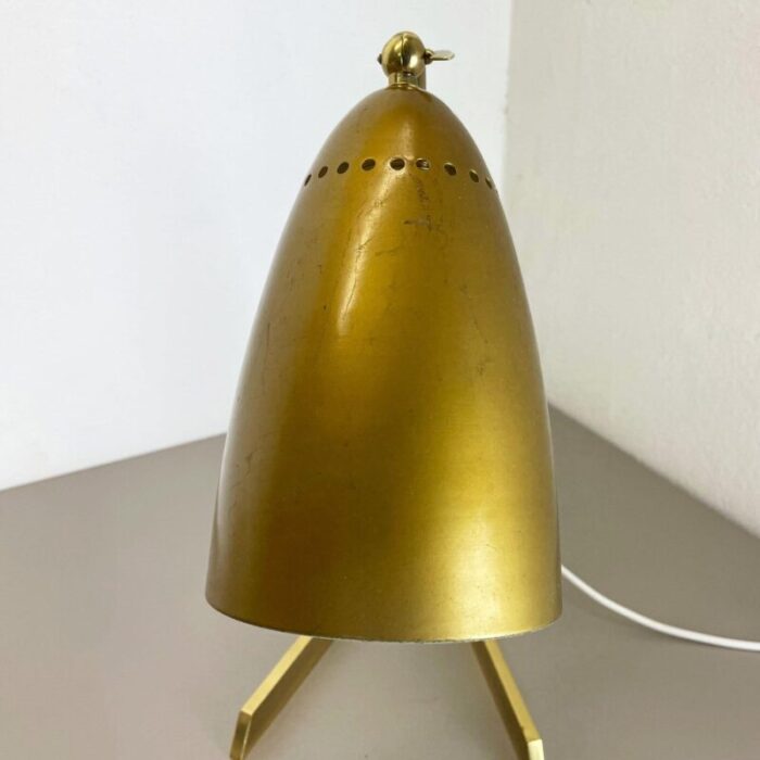 hollywood regency austrian brass table light in the style of kalmar 1960s 12