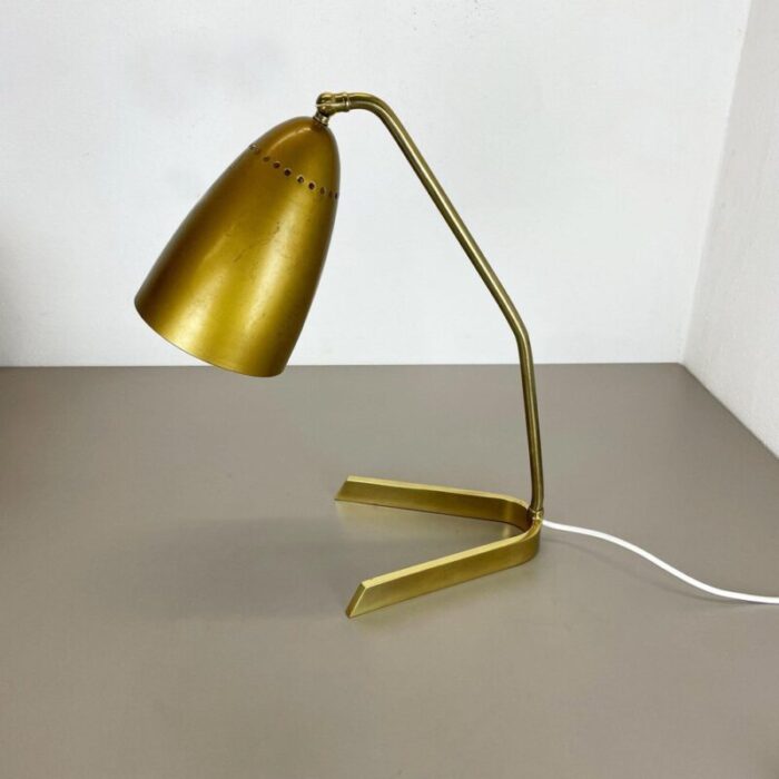 hollywood regency austrian brass table light in the style of kalmar 1960s 3