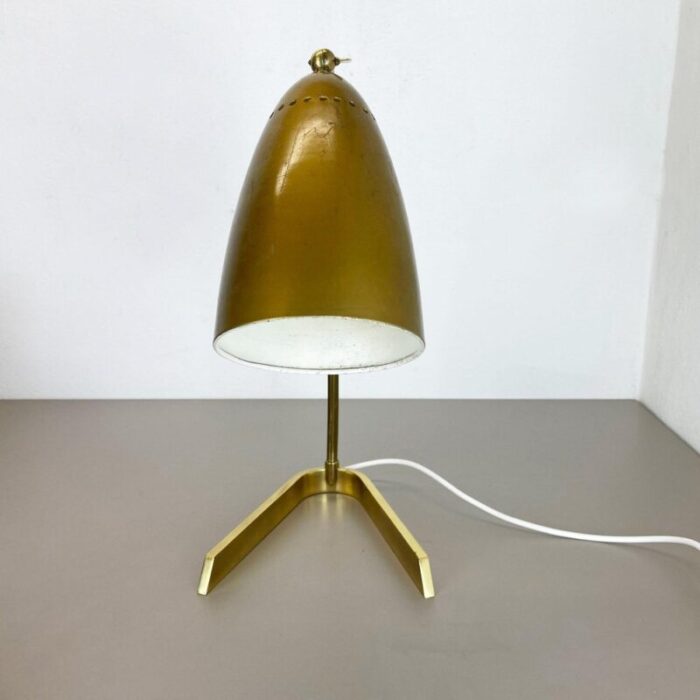 hollywood regency austrian brass table light in the style of kalmar 1960s 5