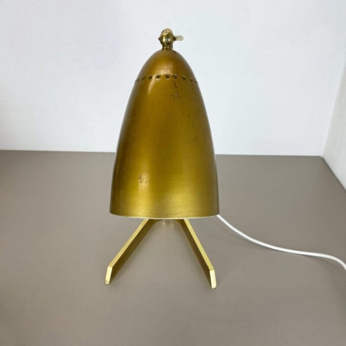 hollywood regency austrian brass table light in the style of kalmar 1960s 6