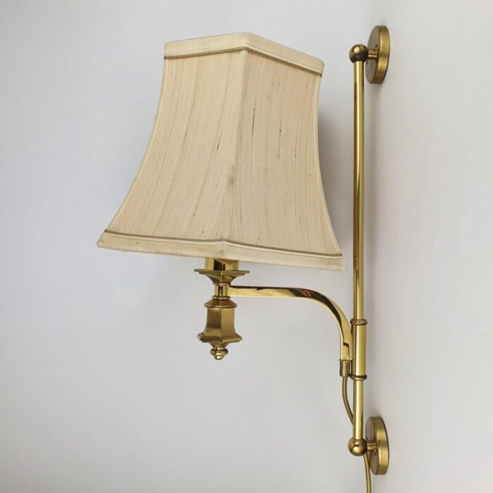 hollywood regency brass wall lamps 1960s set of 2 2