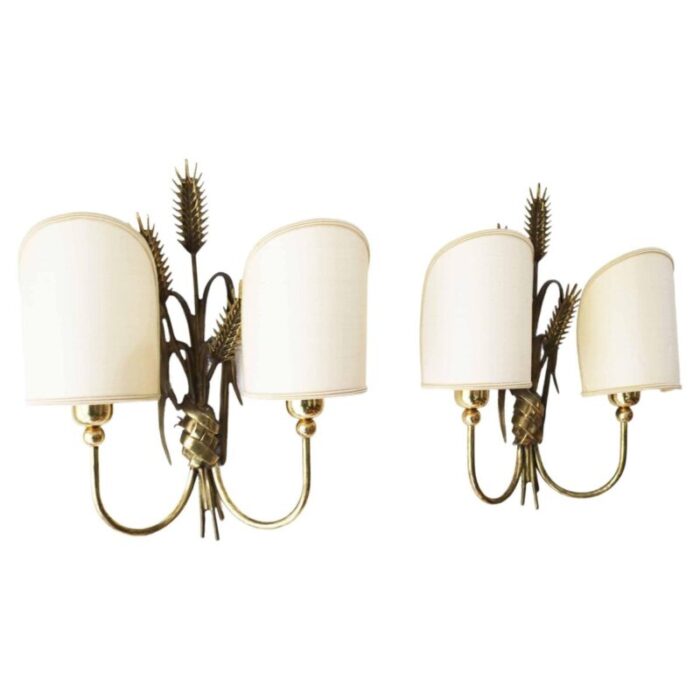 hollywood regency sconces 1970s set of 2 1