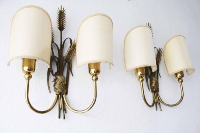 hollywood regency sconces 1970s set of 2 2