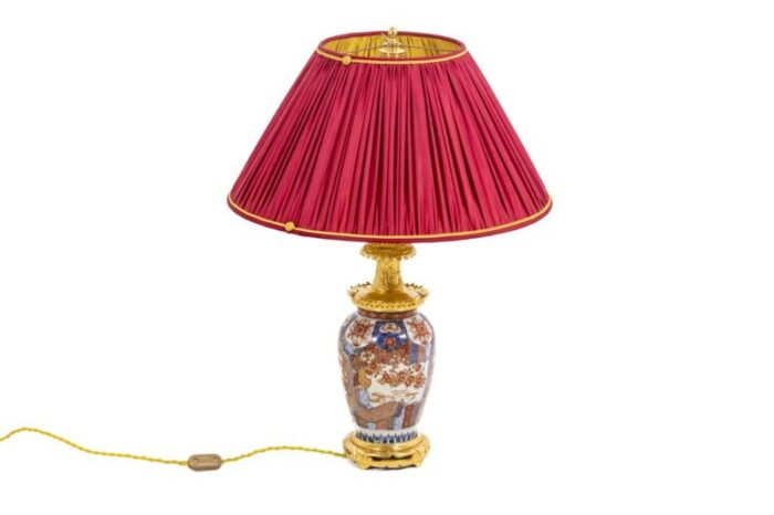 imari porcelain gilt bronze lamp 1880 1