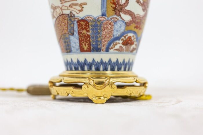 imari porcelain gilt bronze lamp 1880 9