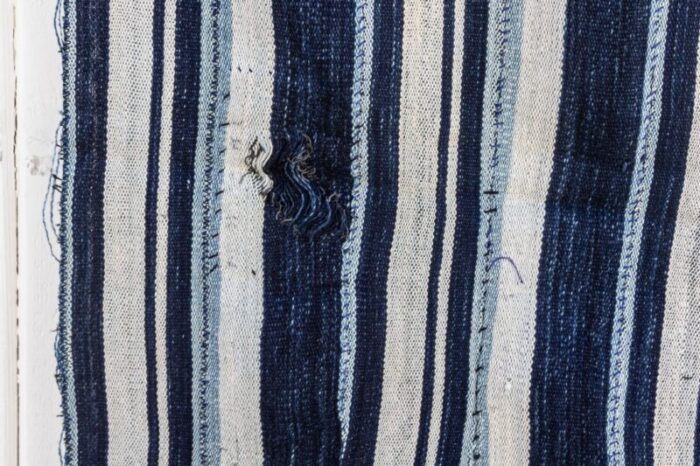 indigo stripe african mud cloth 8165