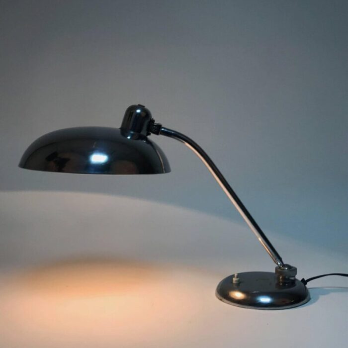 industrial bauhaus steel table lamp attributed to christian dell 1940s 2