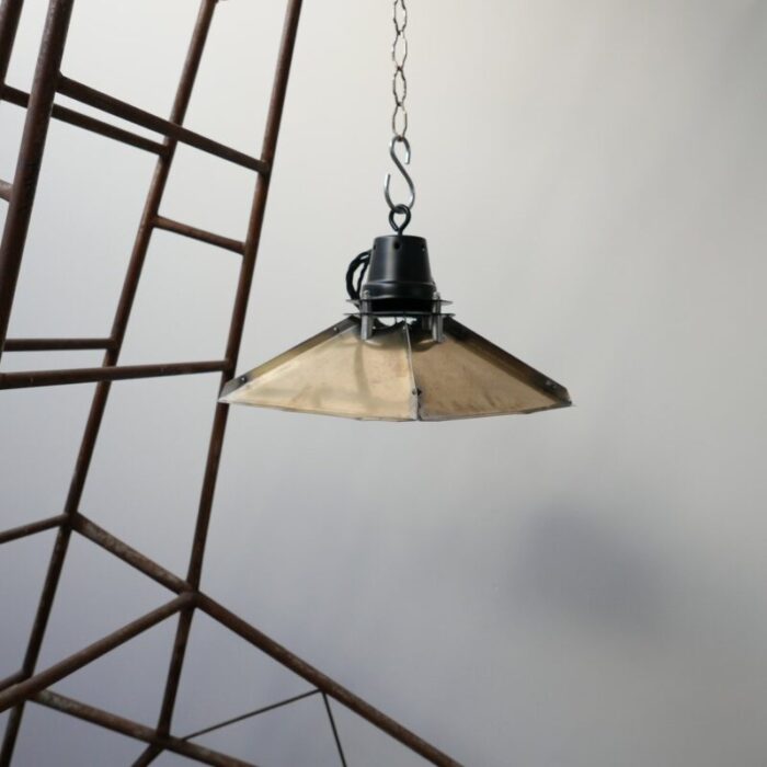 industrial brass reflector pendant light 2