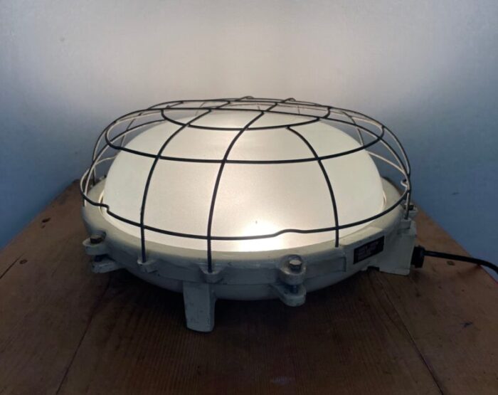 industrial cast iron wall or ceiling lamp 1970s from elektrosvit 10