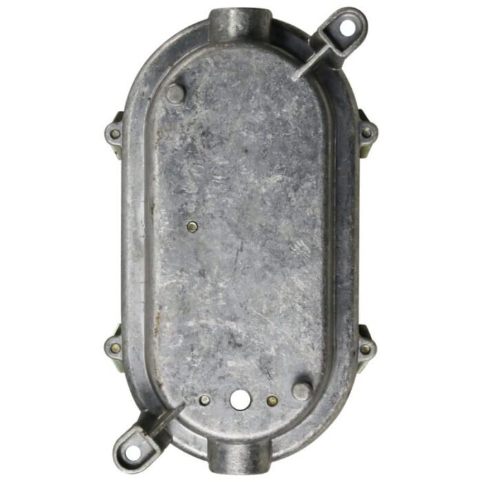 industrial cast metal frosted glass sconce 5