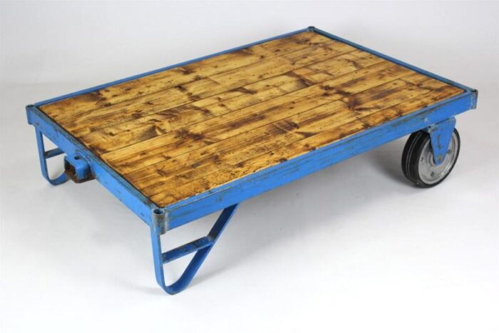 industrial coffee table cart 1950s 4500