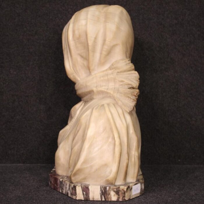 italian artist figurative sculpture 1930 alabaster 2879