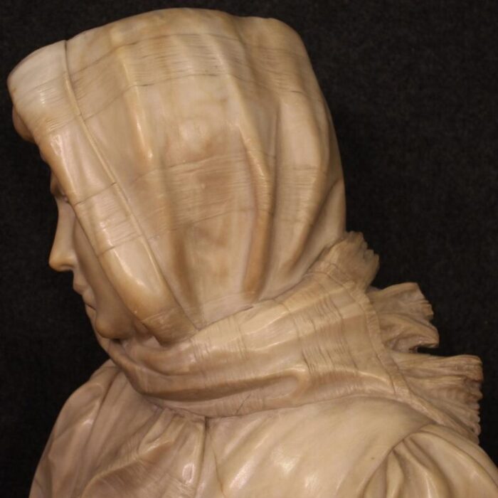 italian artist figurative sculpture 1930 alabaster 7377