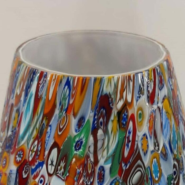 italian blown murano glass table lamp with murrina decoration 13