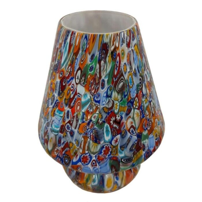 italian blown murano glass table lamp with murrina decoration 19