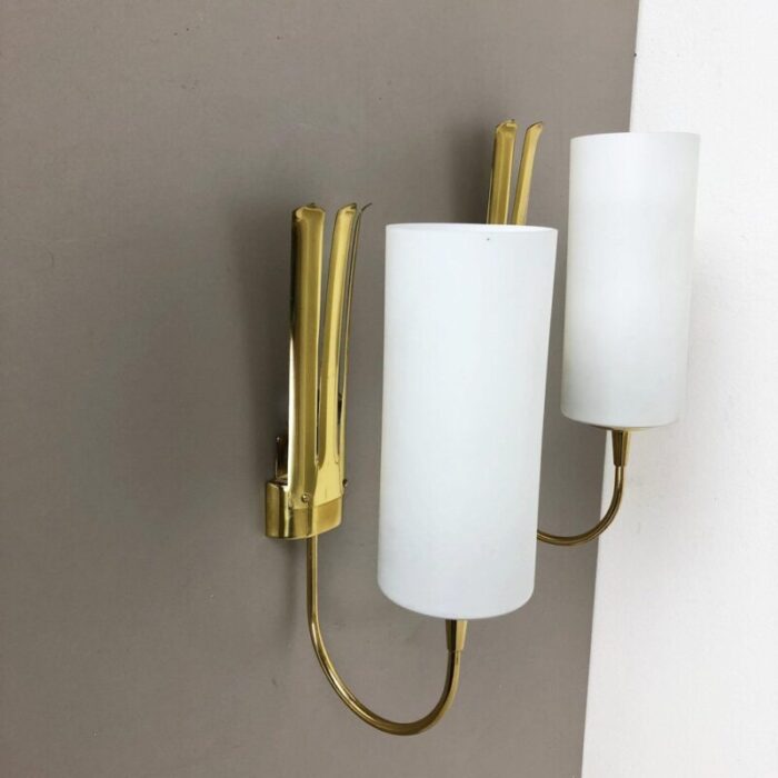 italian brass wall light sconces italy 1950s set of 2 14