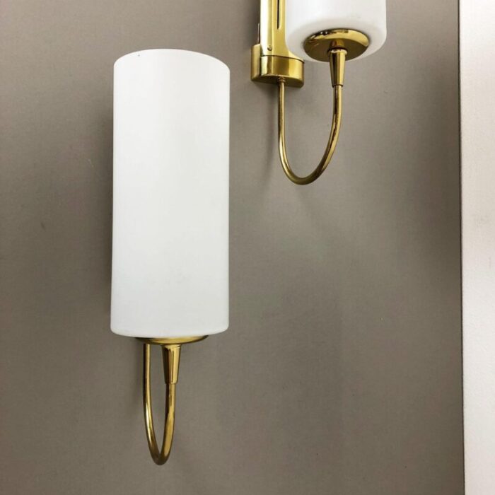 italian brass wall light sconces italy 1950s set of 2 15