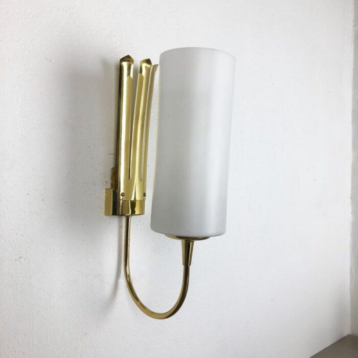 italian brass wall light sconces italy 1950s set of 2 2