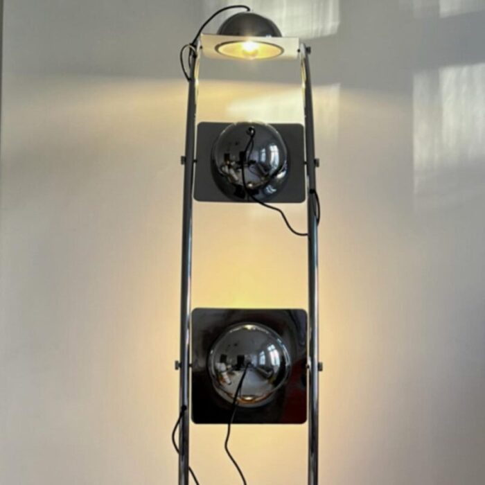 italian chrome arch floor lamp 1970s 5