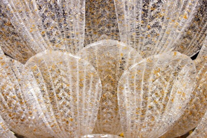 italian gold leaves murano glass ceiling light or flush mount 6