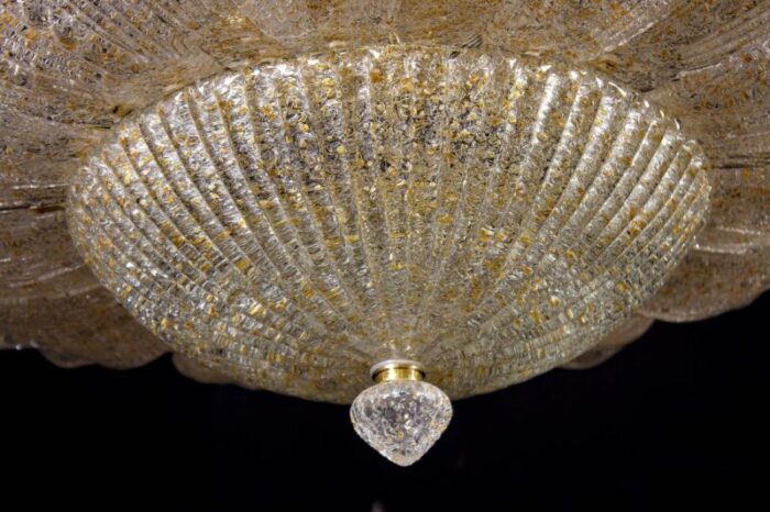 italian gold leaves murano glass ceiling light or flush mount 8