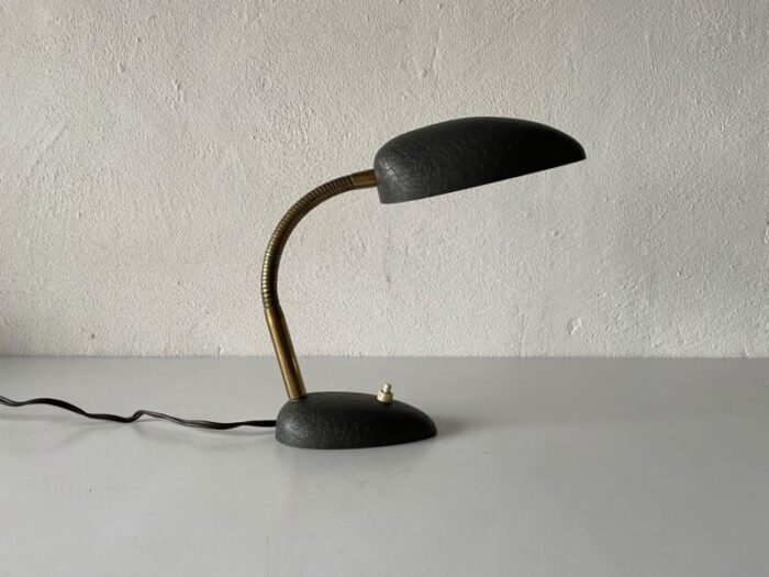 italian grey metal desk lamp 1970s 4