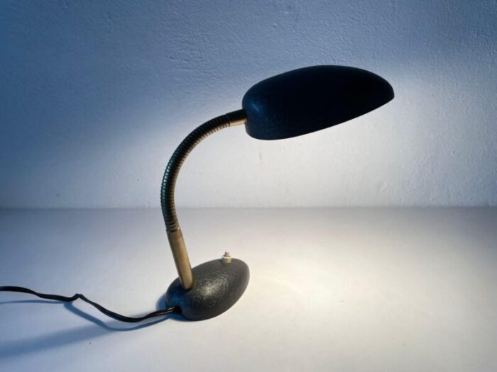 italian grey metal desk lamp 1970s 5