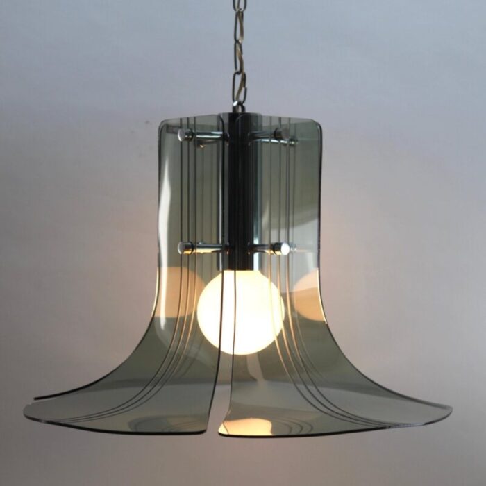 italian mid century modern acrylic glass pendant lamp 3