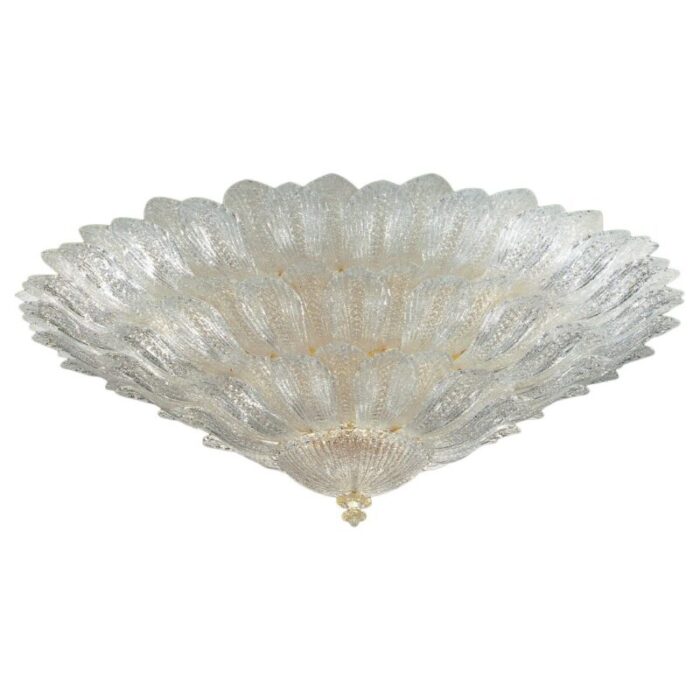 italian murano glass monumental ceiling light or flush mount 1