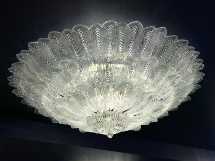 italian murano glass monumental ceiling light or flush mount 2