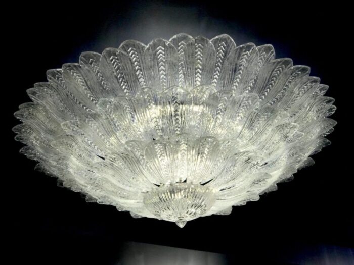 italian murano glass monumental ceiling light or flush mount 3