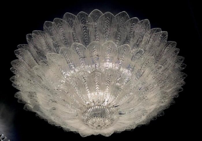 italian murano glass monumental ceiling light or flush mount 4