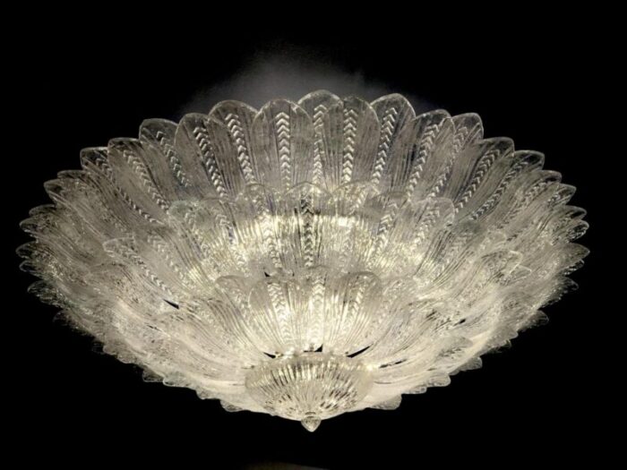 italian murano glass monumental ceiling light or flush mount 7