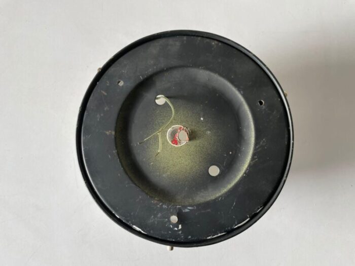 italian opal glass black metal ceiling flush mount lamp from stilnovo 1950s 10