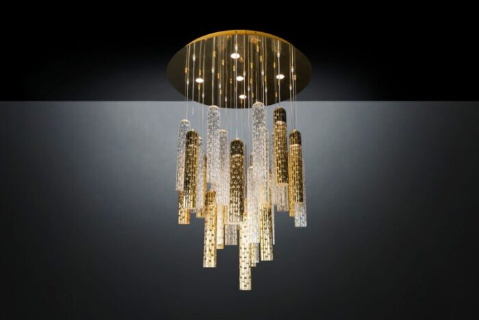 italian round tube led muranese glass chandelier from vgnewtrend 4