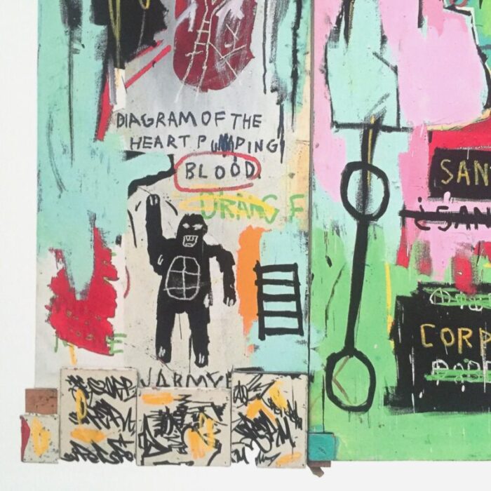 jean michel basquiat estate fine art lithograph pop art print in italian 1983 4807