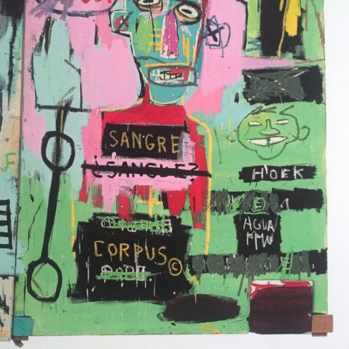 jean michel basquiat estate fine art lithograph pop art print in italian 1983 5939