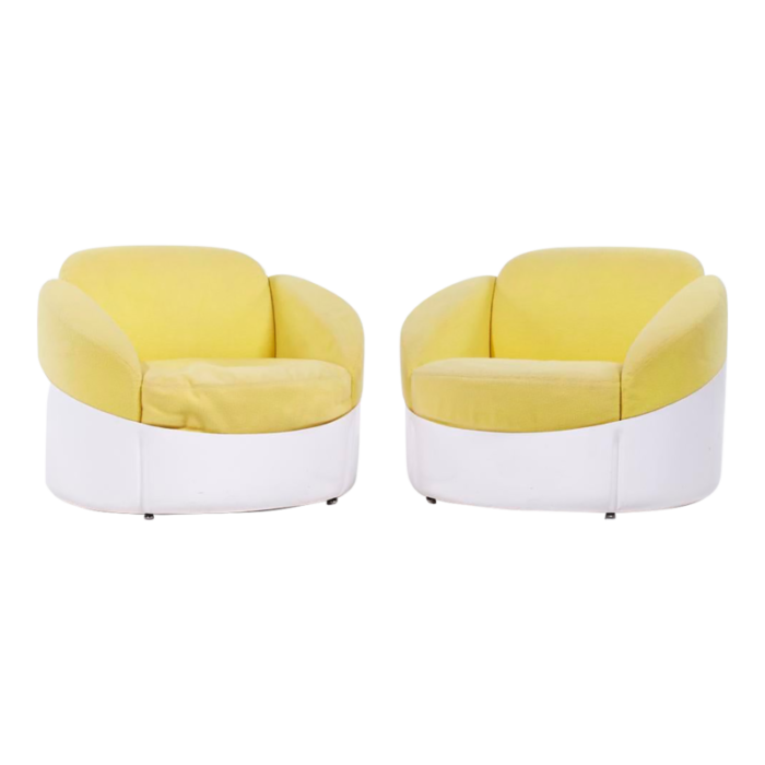 joe colombo for stendig mid century fiberglass lounge chairs pair 4344